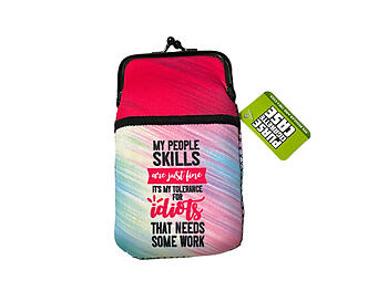 Colorful & Fun Neoprene Cigarette Pouch with Zipper Pocket