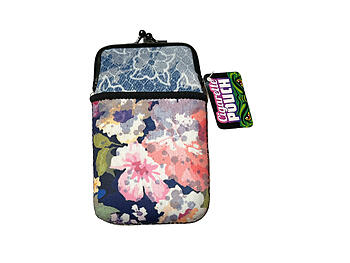 Colorful & Fun Neoprene Cigarette Pouch with Snap Clasp Closure