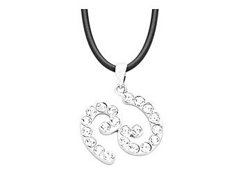 Cancer Crystal Pave Zodiac Pendant Necklace