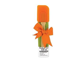Orange & Olive Silicone Trivet & Spatula Kitchen Tool Gift Set