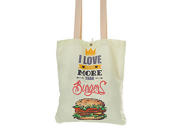 Burgers Multi-Purpose 100% Cotton Printed Fashion Canvas Tote Bag