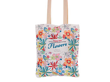Flowers Multi-Purpose 100% Cotton Printed Fashion Canvas Tote Bag