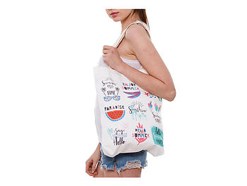 Enjoy Summer Multi-Purpose 100% Cotton Printed Fashion Canvas Tote Bag