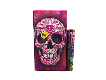 Plastic Design Cigarette Hard Case Holder Fits 100's with Metal Lighter Case