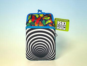 Colorful & Fun Neoprene Cigarette Pouch with Zipper Pocket