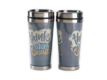 16 Oz. Stainless Steel Insulated Travel Mug with Lid  ~ Think Like Christ