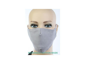 Gray Soft Cotton Embossed Mask Washable Reusable
