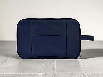 Men's Navy Accessory Zip Top Toiletry Travel Bag
