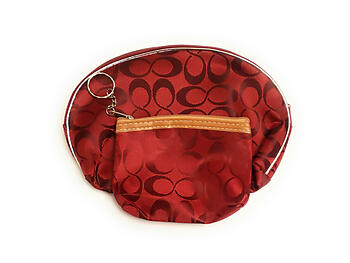 Red Infinity Pattern Large Zipper Cosmetic Bag & Coin Purse Set