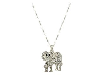 Rhinestone Elephant Pendant Necklace
