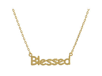 Dainty Metal Blessed Pendant Necklace