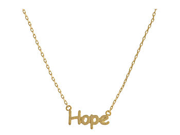 Dainty Metal Hope Pendant Necklace