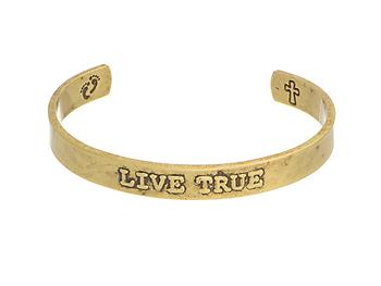 Goldtone Live True Cuff Bracelet