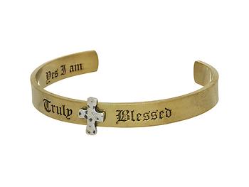 Goldtone Truly Blessed Cuff Bracelet