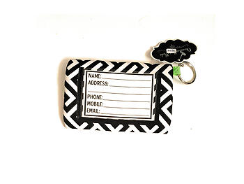 Neoprene Zippered Student ID Case with Key Ring (Greek Lime)