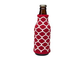Crimson and White Insulated Neoprene Bottle Koozie