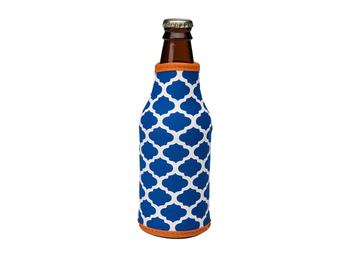 Royal Blue and Orange Insulated Neoprene Bottle Koozie
