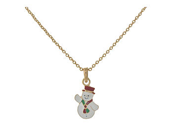 Dainty Goldtone Christmas Themed Pendant Necklace
