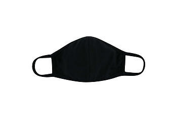 Black Reusable Solid Color T-Shirt Cloth Face Mask with Seam