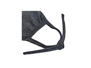 Charcoal Reusable Solid T-Shirt Cloth Face Mask that Ties