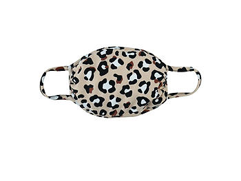 Khaki Leopard Print Reusable T-Shirt Cloth Face Mask