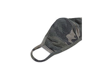 Sage Green Reusable Camouflage T-Shirt Cloth Face Mask with Seam