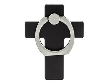 Jet Black Cross Universal Premium Smartphone Mount Ring Hook