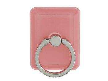 Pink Square Gold Crown Rhinestone Safety Ring & Portable Stand