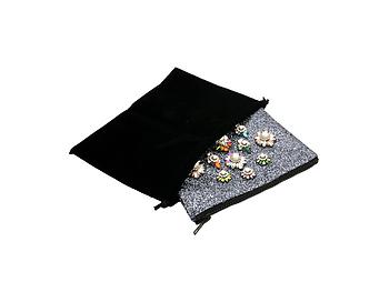 Colorful & Fun Glitter Jewel & Acrylic Accented Top Zipper Fashion Clutch ~ Style 6189