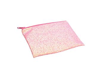 Colorful & Fun Glitter Jewel & Acrylic Accented Top Zipper Fashion Clutch ~ Style 6191