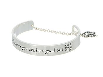 Silvertone Whatever You Are Be A Good One Message Toggle Bracelet