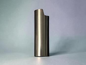 Black Metal Shell Lighter Case Cover Holder Fits Bic Lighters