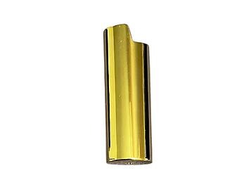 Shiny Gold Metal Shell Lighter Case Cover Holder Fits Bic Lighters
