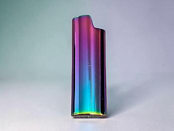 Shiny Ombre Metal Shell Lighter Case Cover Holder Fits Bic Lighters