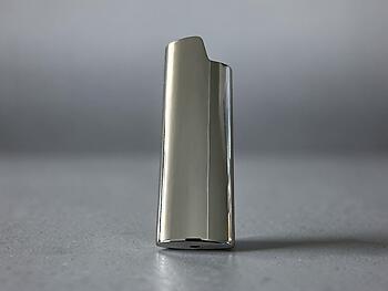 Shiny Silver Metal Shell Lighter Case Cover Holder Fits Bic Lighters