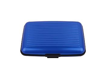 Blue Aluminum Wallet Credit Card Holder With RFID Protection