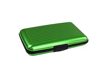 Green Aluminum Wallet Credit Card Holder With RFID Protection