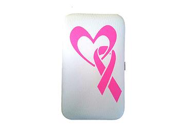 Ribbon & Heart Breast Cancer Smartphone Case Wristlet