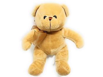 Light Brown Bear with Bow, 7.5