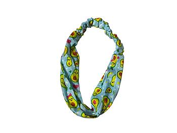 Blue Avocadorable Wide Cotton Stretch Headband Hair Accessory