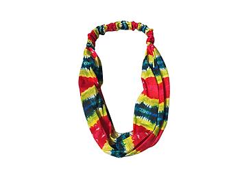 Red Gradient Tie Dye Butter Soft Wide Cotton Stretch Headband Hair Accessory