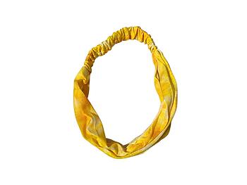 Yellow Wide Cotton Gradient Tie Dye Stretch Headband Hair Accessory