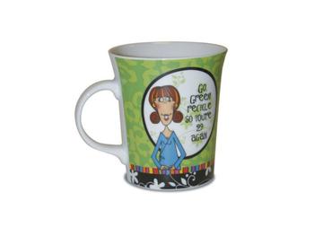 Cheeky Chic: Ceramic Mug - Go Green