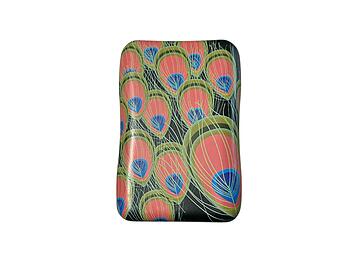 Feather Pattern King Size Fashion Tin Box for Cigarettes Cards or Money