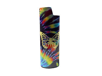 Colorful & Fun Butterfly Design Epoxy Metal Lighter Case Cover Holder