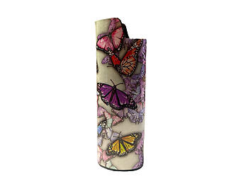 Colorful & Fun Butterfly Design Epoxy Metal Lighter Case Cover Holder