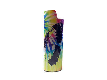 Colorful & Fun Butterfly Design Epoxy Metal Lighter Case Cover Holder