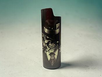 Glow In The Dark Design Epoxy Metal Lighter Case Cover Holder