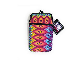 Rhinestone Design Neoprene Cigarette Pouch with Snap Clasp Closure