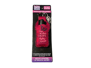 Hope Neoprene Carabiner Keychain Lighter Case / Lip Balm Holder